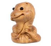 INOOMP Selbstgemacht Schlangen Schlüsselanhänger Handgeschnitzte Kleiner Schlangenfigur 3x2cm Schlangenzauber Anhänger für Schlüsselbund und Dekoration zum Jahr der Schlange 2025