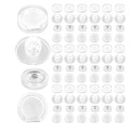 INOOMP Transparente Silikon Ohrpolster und rutschfest 100 Stück ohne Piercing Schmerzfrei für Clip Ohrringe für Täglichen Gebrauch und Hochzeiten