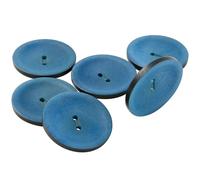 INOTIONSTYLE Premium Knopf-Set 30mm 2-Loch-Knöpfe für Pullover, Kleidung & Nähen Blau 6 Stück JAD00172K