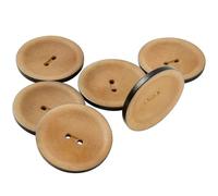 INOTIONSTYLE Premium Knopf-Set 30mm 2-Loch-Knöpfe für Pullover, Kleidung & Nähen Braun 6 Stück JAD00172K