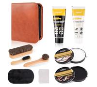 INQUIRLLY Lederschuhpflege Set mit Black Shoe Wax/Black shoe polish & Colourless Shoe Wax/Colourless shoe polish für die Tägliche Pflege von Lederschuhen