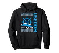 Insel USEDOM Ostsee Usedom Urlaub Lustiges Usedomer Pullover Hoodie, Unisex für Erwachsene, Schwarz, XL
