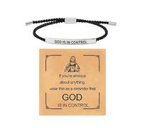Inspirierende Edelstahl-Armbänder, verstellbares Edelstahl-Armband, motivierender Armreif mit christlichem Glaubensanhänger, Schmuckarmband mit stabilem Design, Handgelenk-Charm-Armreif mit trendigem