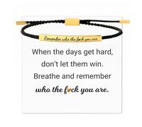 Inspirierendes Armband für Frauen, inspiriert von der Aufschrift "Remember Who The F You Are", motivierendes Armband, Schmuck, trendiger Modeschmuck, Damenmode