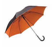 Inspirion Regenschirm Groß Sturmfest Automatik Stockschirm für Damen und Herren, stabiler Golfschirm mit 103 cm Durchmesser für 1-2 Personen Farbwahl (schwarz/orange)