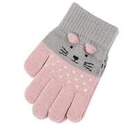 iNszkoos Kinder Handschuhe Winter Strick Vollfinger Handschuhe Kinderhandsche Warm Verdickte Outdoor Sport Weich Winterhandschuhe Skihandschuhe Fäustlinge Warme Handwärmer für 2-7J Jungen Mädchen