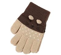 iNszkoos Kinder Handschuhe Winter Strick Vollfinger Handschuhe Kinderhandsche Warm Verdickte Outdoor Sport Weich Winterhandschuhe Skihandschuhe Fäustlinge Warme Handwärmer für 2-7J Jungen Mädchen