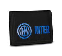 Inter Geldbörse aus Seven, Schwarz und Hellblau, mit Münzfach mit Reißverschluss auf der Rückseite, für Jungen und Kinder