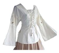 Inter-Moden Mittelalter Edle Bluse - Damen Alisa XL/Natur