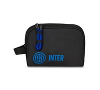 Inter Seven Jungen Clutch, Schwarz Hellblau, mit Band Griff, Organizer für Reisen, Freizeit, Schwarz, Modern