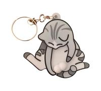 Interaktiver Katzen-Schlüsselanhänger, 3D-herausziehbare rotierende Kugeln, kreativer Schlüsselanhänger-Anhänger, Tierornament, Spielzeug, Rucksack, Handtasche, Dekoration für Kinder und Erwachsene