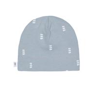 Interlock Beanie GOTS Blocks light blue - 62/68, 3-6 months