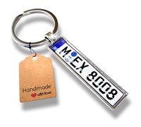 Internetservice Timo Lindner Schlüsselanhänger mit individuellem KFZ Kennzeichen Nummernschild Autokennzeichen Personalisiert