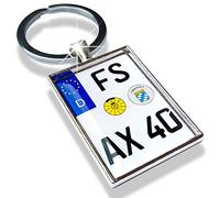 Internetservice Timo Lindner Schlüsselanhänger mit individuellem Motorradkennzeichen Nummernschild Motorrad Personalisiert