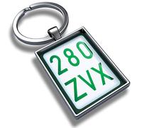 Internetservice Timo Lindner Schlüsselanhänger mit personalisiertem Motorrollerkennzeichen Moped Mofa Scooter E-Scooter Nummernschild Personalisiert Individuell