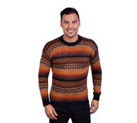 INTI ALPACA Alpaka Pullover für Herren - Strickpullover - Alpaka Wollpullover - Winter Andenpullover für Männer (Large)