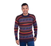 INTI ALPACA Herren Alpaka Pullover Marineblau aus Peru - Strickpullover - Andenpullover für Männer (X-Large)
