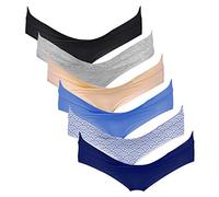 Intimate Portal Umstandsunterhosen Damen Baumwolle Unterbauch Bikini Schwangerschaft Wochenbett 6er-Pack Midnight Shore L