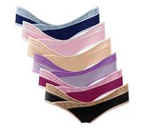Intimate Portal Umstandsunterhosen Damen Baumwolle Unterbauch Bikini Schwangerschaft Wochenbett 6er-Pack Mehrfarbig L