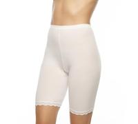 Intimitaly Cotonella Damen-Slip aus Baumwolle, lang, 2 Stück, aus bielastischer Baumwolle, mit hoher Taille, abnehmend, mit Beinen und Spitze, Weiß, 52