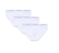 DSQUARED2 Herren Slips, 3er Pack - 3-Pack Brief, Cotton Stretch, Logobund Weiß S
