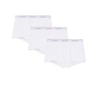 DSQUARED2 Herren Boxershorts, 3er Pack - 3-Pack Trunk, Cotton Stretch, Logobund Weiß S