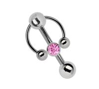 Intimpiercing ADELIA´S "Piercing Intimpiercing ", Damen, Gr. 10, rosa, Titan, Piercings, Titan - Klitoris - Banane mit 5 mm Lochkugel (16539069-0) rosa