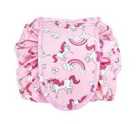 Intirilife Kosmetiktasche »Runder One Step Kulturbeutel«, mit Kordelzug zum Zusammenziehen mit 2 inneren Reißverschlussfächern ideal zum Reisen, ROSA WEISSE PFERDE