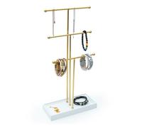 Intirilife Schmuckständer, Gold, Metall, 11x47x24 cm, Ordnen & Aufbewahren, Schmuckaufbewahrung