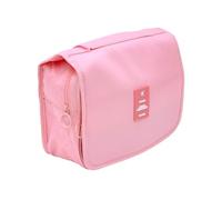 Intirilife Wasserfeste Kosmetiktasche in APRICOT ROSA - Wasserabweisende aufklappbare Kultur Reisetasche mit zahlreichen Innenfächern und Reißvers