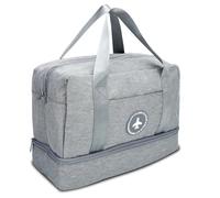 Intirilife Reisetasche »Wasserfeste Reisetasche in GRAU - Geräumige Textil Tasche aus wasserabweisendem Oxford Gewebe«, Wasserfeste Reisetasche