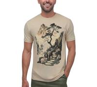 INTO THE AM Coole Grafik-T-Shirts für Herren, S-4XL, Premium-Qualität, einzigartige Kunst-T-Shirts, UFO Space, Tranquil Ascent, XL