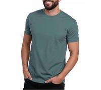 INTO THE AM Herren T-Shirt - Kurzarm Rundhalsausschnitt weich taillierte T-Shirts S - 4XL frische Klassische T-Shirts, Essential - Indigo, Klein