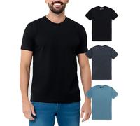 INTO THE AM Herren-T-Shirt, weiche Baumwollmischung, Rundhalsausschnitt, Größe S - 4XL, athletische Passform, einfarbig, lässiges T-Shirt für Herren, 3X-Groß