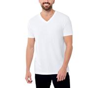 INTO THE AM Premium V Neck T Shirts for Men - Modern Fitted Tees S - 2XL Vneck Unterhemden, Essential - weiß, XL