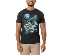 INTO THE AM T-Shirt Graphic - für Herren, Schwarz, Moonlit Voyage, Mittel