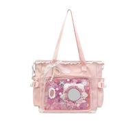 Introti Adrette Kuriertasche für Damen, japanischer Stil, zum Präsentieren von Abzeichen, niedliche Schleife, Anime, Umhängetasche, mit verstellbaren Schultergurten, Uniform, Schultertaschen