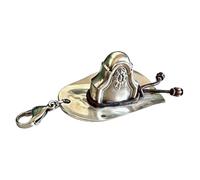 Introti Handgefertigter Cowboyhut-Anhänger, Metall, einzigartiger Western-Stil, Charme für Schmuckherstellung, DIY, Handwerk, rustikale Halskette, Zubehör für Männer und Frauen, 4x3cm, Metall, Metall