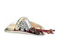 Introti Handgefertigter Cowboyhut-Anhänger, Metall, einzigartiger Western-Stil, Charme für Schmuckherstellung, DIY, Handwerk, rustikale Halskette, Zubehör für Männer und Frauen, 4x3cm, Metall, Metall