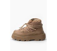 INUIKII Leder-Winterboots "Endurance Puffer" in Beige - Größe 38 | Damen Stiefel