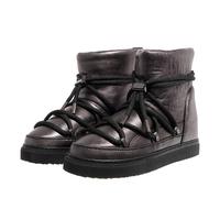 INUIKII Stiefel & Boots - Full Leather Metallic - Gr. 36 (EU) - in Schwarz - für Damen