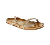Inuovo 6119 - Damen Sandalette Pantolette Zehentrenner - blush-peach-strass für Damen, beige, Größe 36 EU