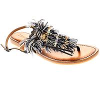 Inuovo 7331 - Damen Sandalette Pantolette Zehentrenner - Black, Größe:38 EU