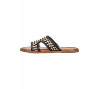 Pantolette INUOVO "INUOVO Pantoletten Leder", Damen, Gr. 39, schwarz, Leder, Schuhe Pantolette (58324828-39) schwarz