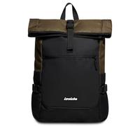 Invicta ACT FOLD Rucksack aus nachhaltigem Stoff, Praktisch & Unisex Leicht, kompakt, mit Laptopfach & Rollup Funktion;Büro, Reise, Arbeit, Fahrrad Backpack, Daypack, italienisches Design moosgrün