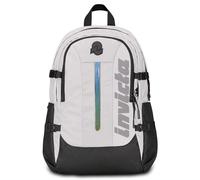 Invicta Act Plus Led Schulranzen, Tagesrucksack mit Laptopfach, Trinkflaschenfach, Organisationsfach, Brust- und Beckengurt, Kompressionsriemen, Schule, Sport, Freizeit grau - Mädchen Jungen