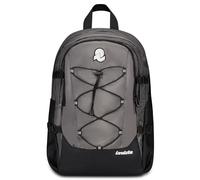 Invicta Act Plus Rucksack, Tagesrucksack mit Laptopfach, Businessrucksack Trinkflaschenfach, Organisationsfach, Brust- und Beckengurt, Kompressionsriemen, Büro, Sport, Freizeit grau Damen, Herren