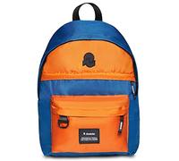 Invicta AMERICAN Rucksack aus nachhaltigem Stoff, Praktisch & Unisex, kompakt, mit Laptopfach bis 13'', Büro, Reise, Arbeit, Studium, Backpack, Daypack, italienisches Design, blau & orange