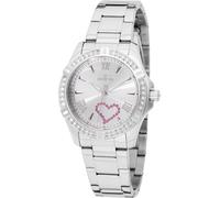Invicta Angel 49842 Damen Uhr - Wasserdicht - Analog - Quarzuhrwerk - Edelstahl mit silbernen zifferblat - 34mm