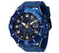Invicta Aviator 39893 Herren Uhr - Wasserdicht - Analog - Quarzuhrwerk - Edelstahl mit blauen zifferblat - 50mm